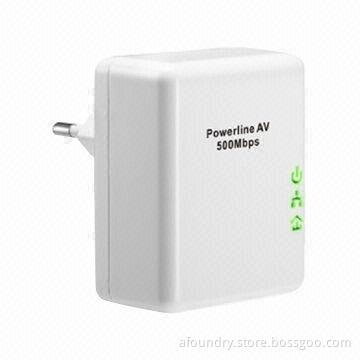 500Mbps Wall-mount Power-line Network Adapter Supports HD Video Streaming/On Line Game EU/UK/US Plug